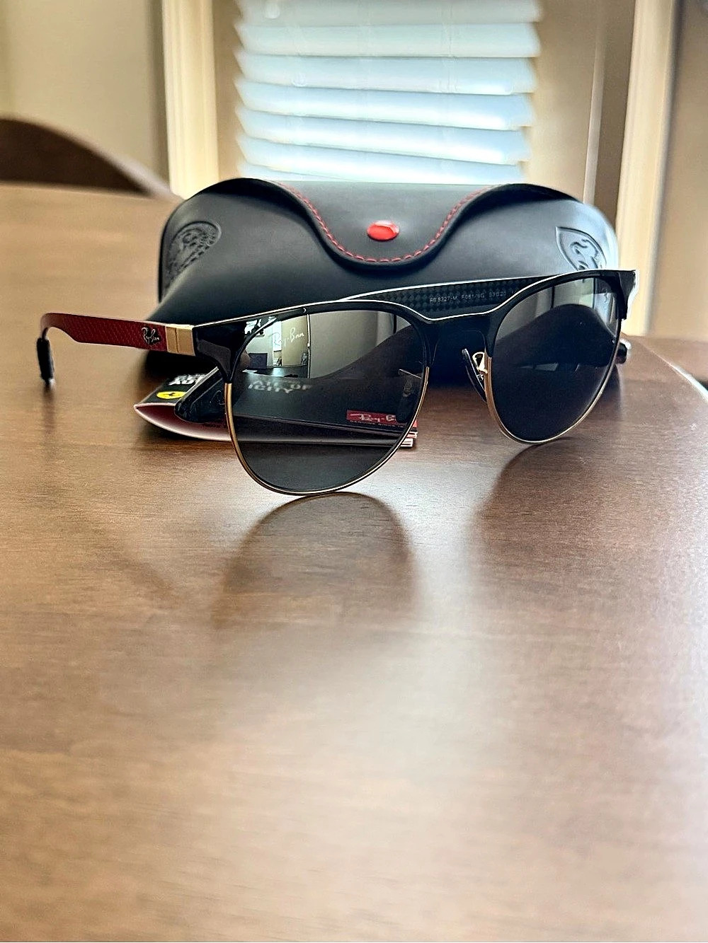 Ray-Ban x Scuderia Ferrari Collection Carbon Fiber Clubmaster Sunglasses